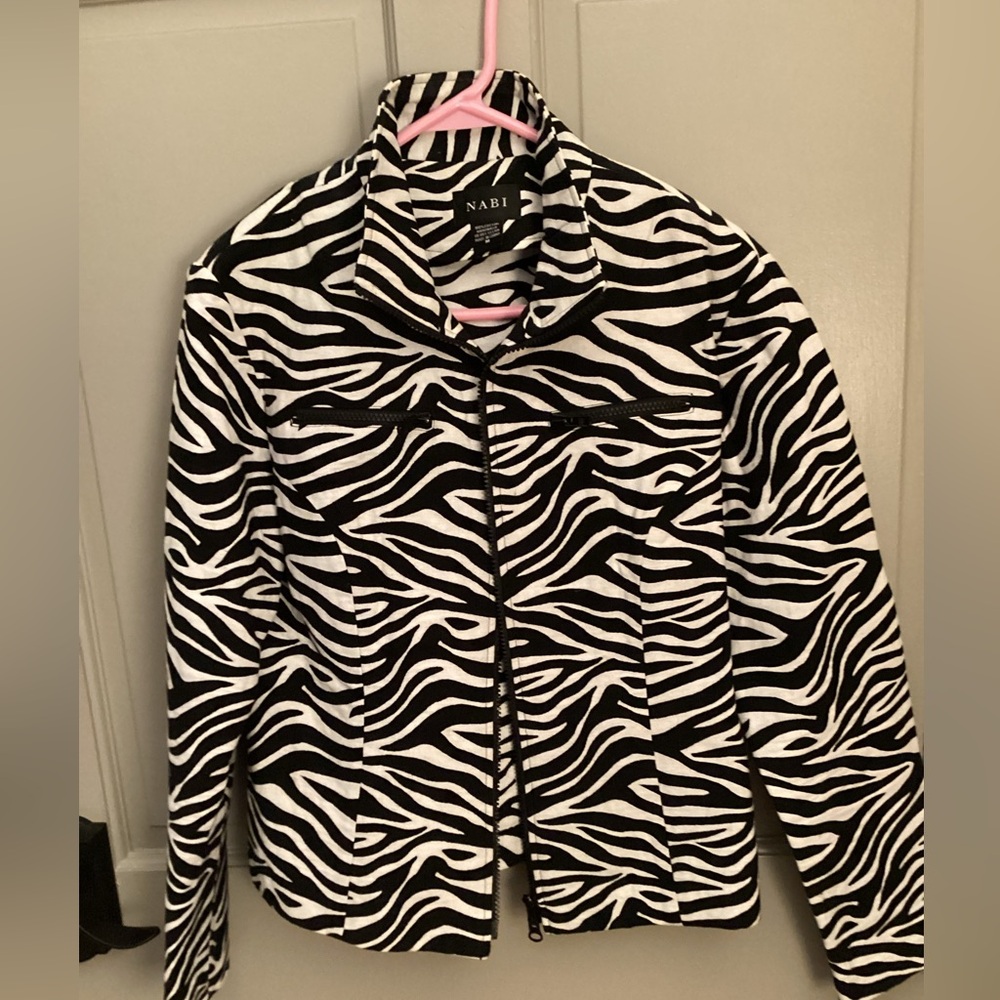 Black and White Zebra Print Women's Jacket